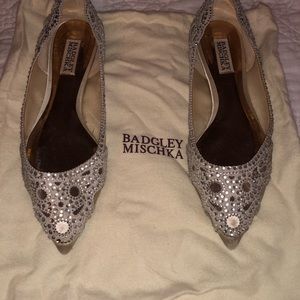 Badgley Mischka Gigi Crystal Pointed Toe Flats